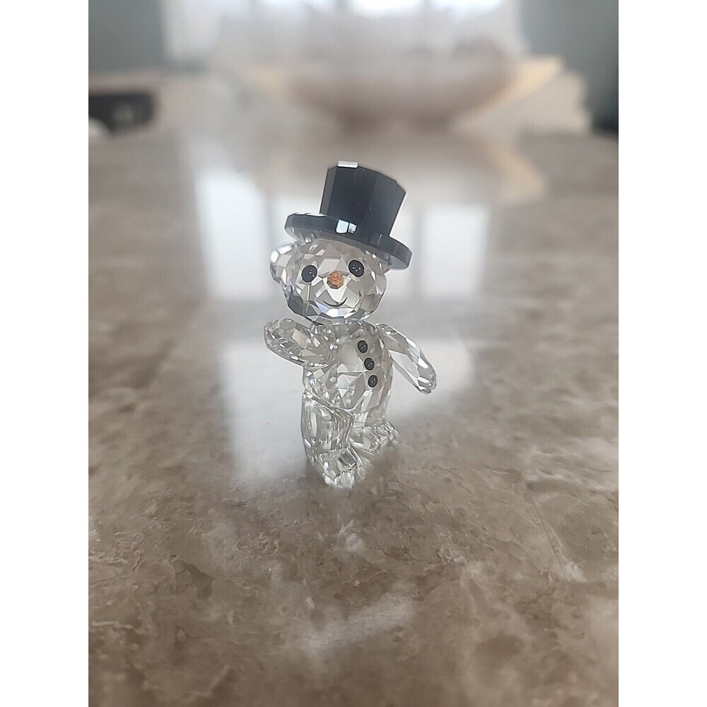 Swarovski Kris Bear Snowman Annual Edition 2015 Crystal Figurine 5136370 Top Hat